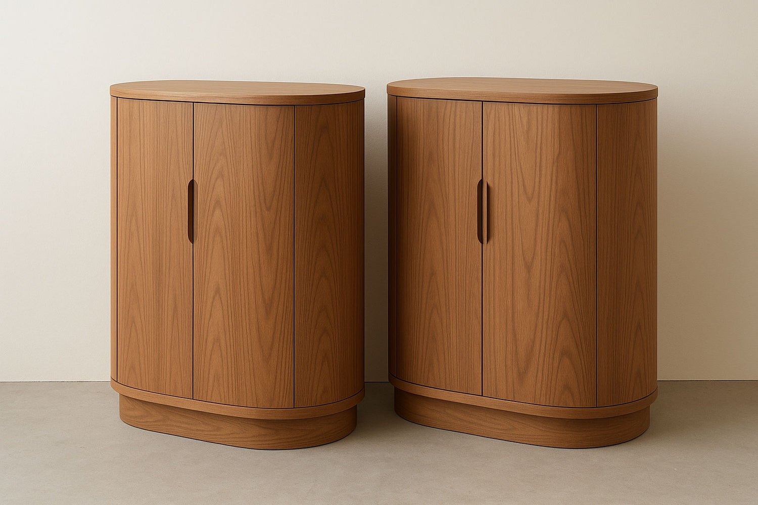 Elegant curve cabinets
